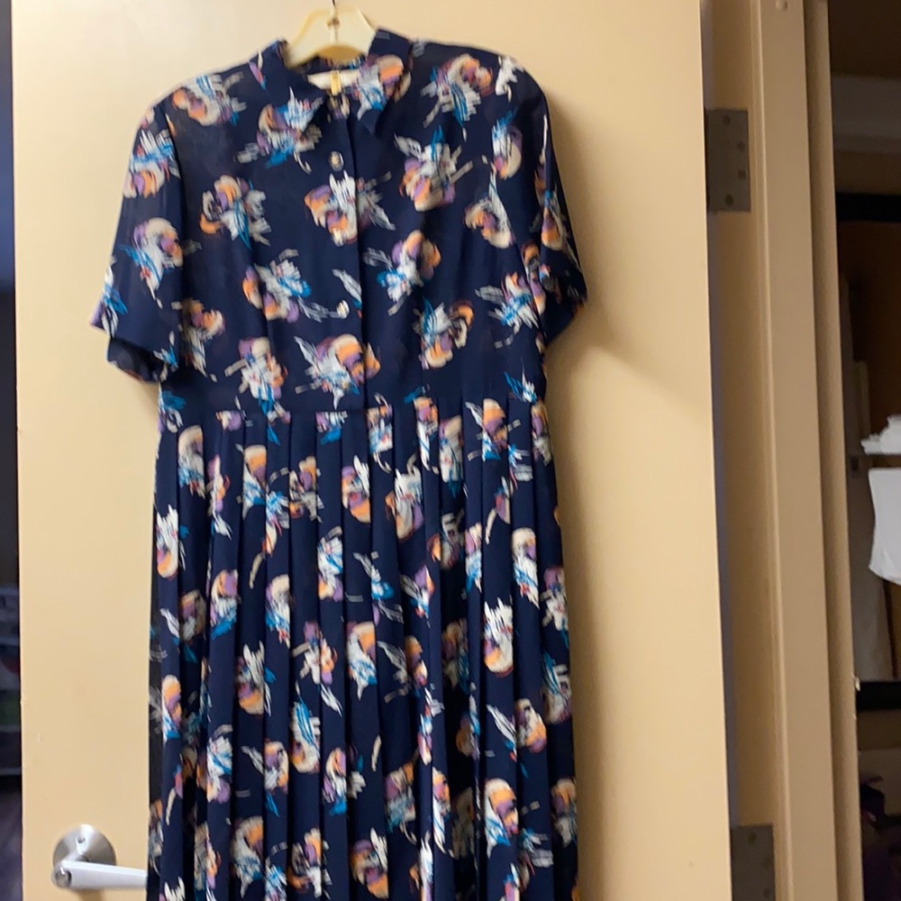 Vintage Japanese label print dress
